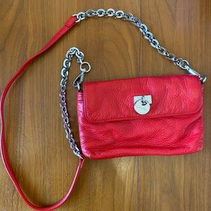 Calvin Klein leather crossbody (red)